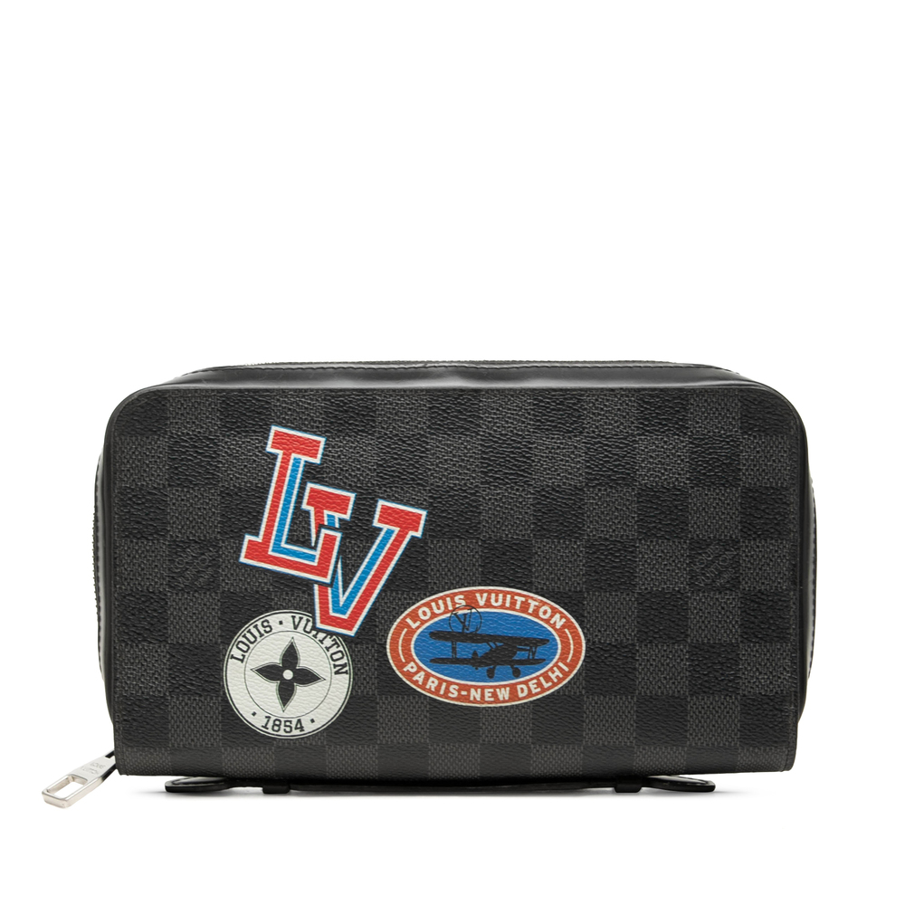 Pre-Loved Louis Vuitton Damier Graphite LV League Zippy XL Wallet